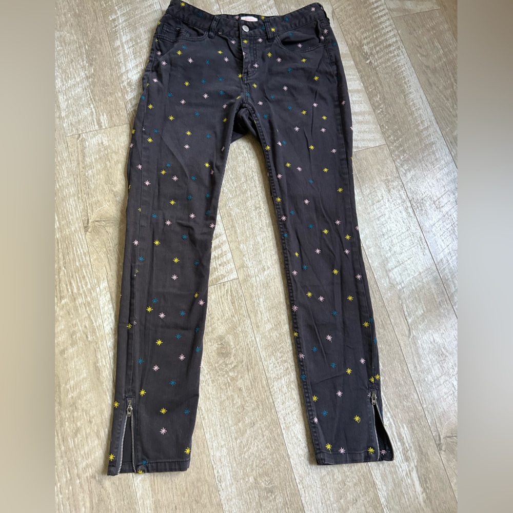 Gorman Blk Denim Pants w/ Colorful Star Pattern AU 10